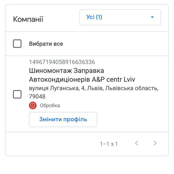 Заблокований профіль на Карті Google  у Львові